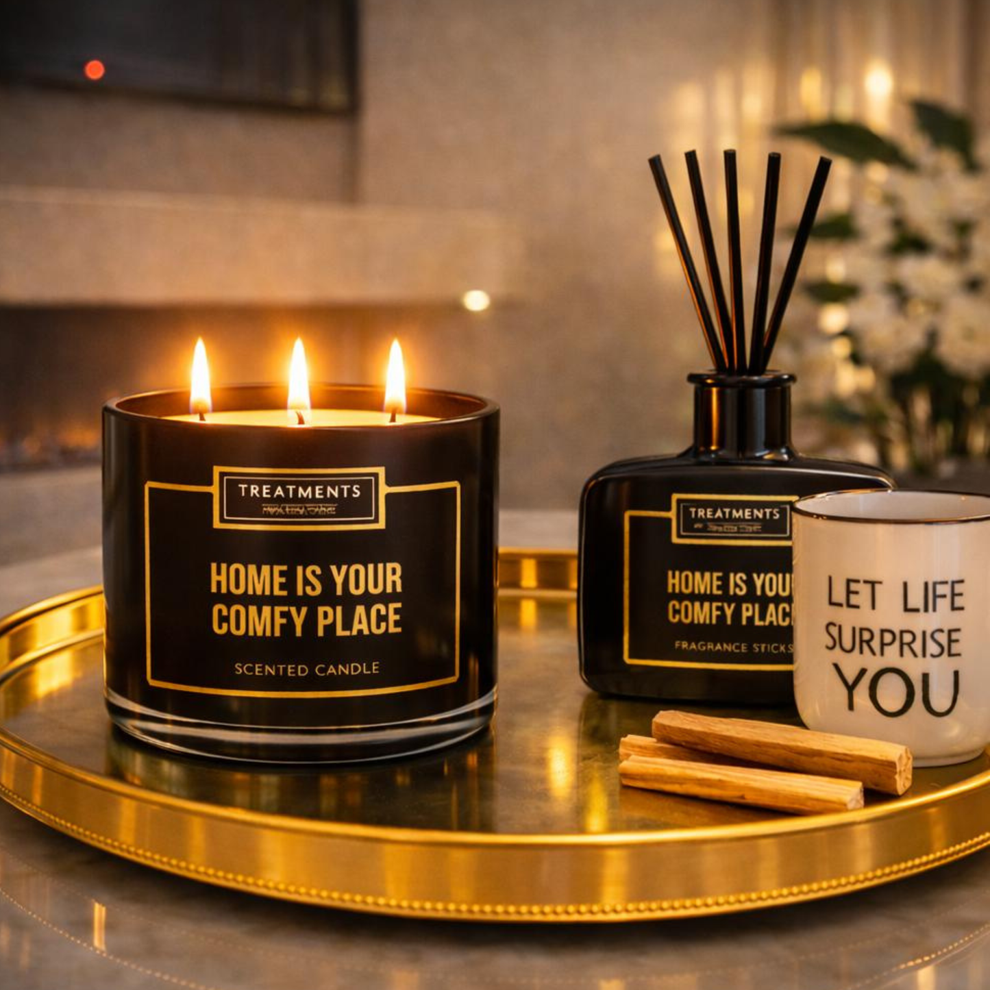 Home is Your Comfy Place – Luxury Gift Set | Candle + Diffuser | Ritual by Ligia